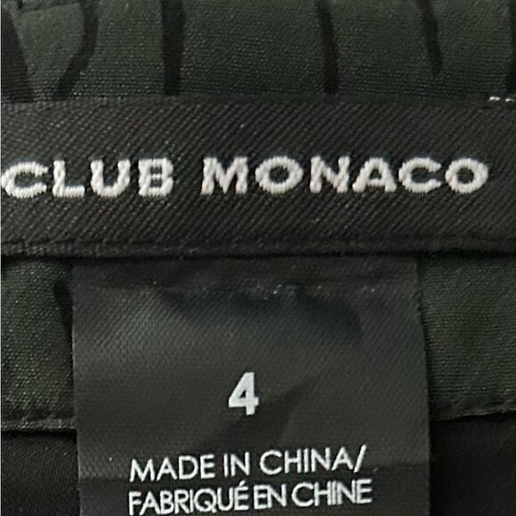 Club Monaco Green Black Palm Leaf Silk Mini Skirt Size 4 - Picture 3 of 8